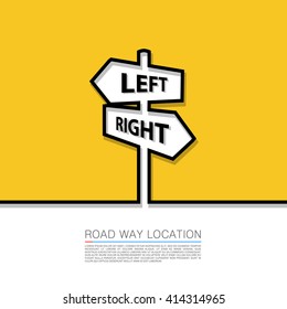 Left and right arrow sign. Vector illustration