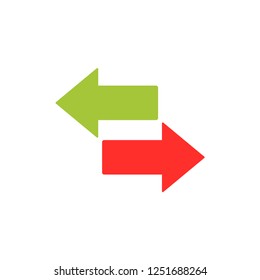 left, right arrow, switch icon vector