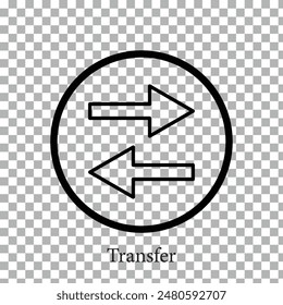 Left and right arrows. Back and forth icon vector illustration for your website or mobile app. Vector illustration. Eps file 38.