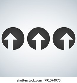 Up left and right arrows cut in circles