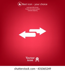 The left and right arrows icon. 