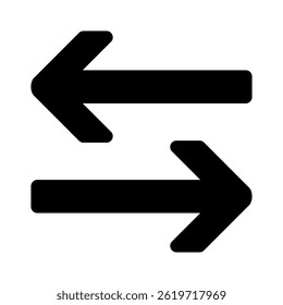 Left And Right Arrows Icon Element For Design