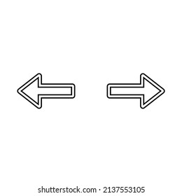 Links-Rechts-Pfeile-Symbol im Zeilenstil