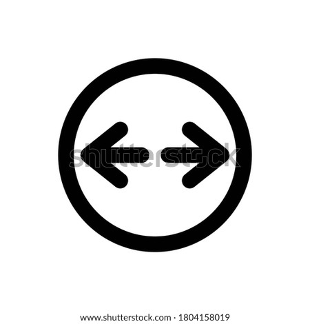Left And Right Arrows (Arrows) icon outline vector. isolated on white background
