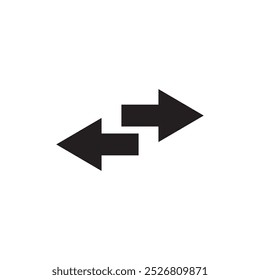 Left right arrows icon, simple flat black trendy style illustration for web and app..eps