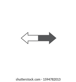 The left and right arrows icon. Arrows symbol. Stock Vector illustration isolated on white background.