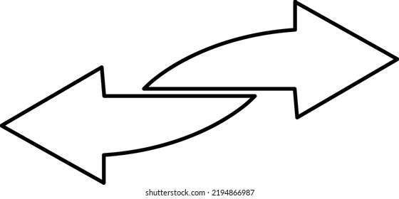 Icono de flechas izquierda y derecha. Símbolo de flechas sobre fondo blanco..eps
