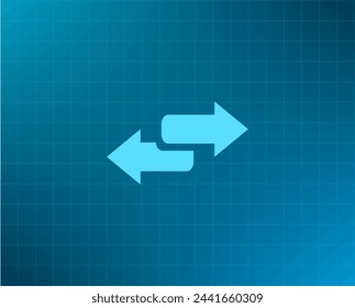 The left and right arrows icon. Arrows symbol.