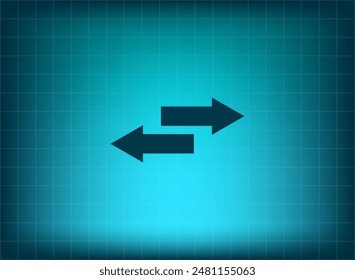 The left and right arrows icon. Arrows symbol.