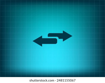 The left and right arrows icon. Arrows symbol.