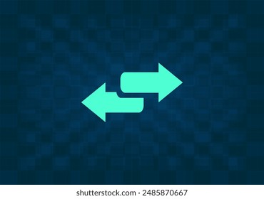 The left and right arrows icon. Arrows symbol.