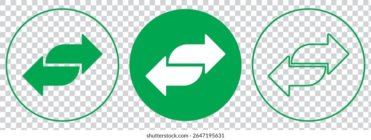 The left and right arrows icon. Arrows symbol. Flat Vector illustration