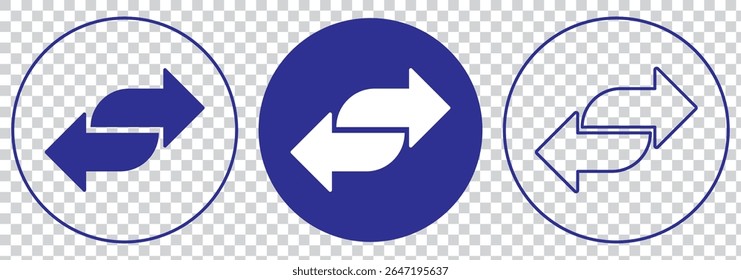 The left and right arrows icon. Arrows symbol. Flat Vector illustration