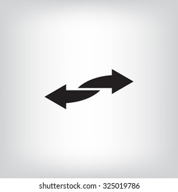 The left and right arrows icon. Arrows symbol.