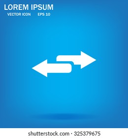 The left and right arrows icon. Arrows symbol.