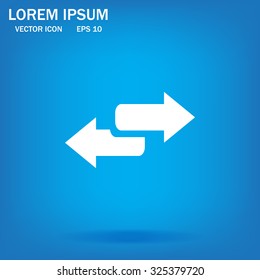 The left and right arrows icon. Arrows symbol.