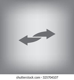 The left and right arrows icon. Arrows symbol.