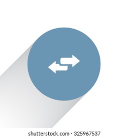 The left and right arrows icon. Arrows symbol.