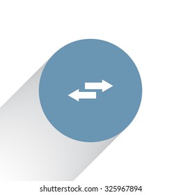 The left and right arrows icon. Arrows symbol.