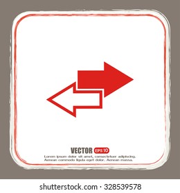The left and right arrows icon. Arrows symbol. Vector illustrati