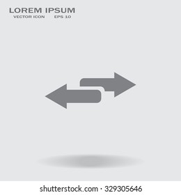 The left and right arrows icon. Arrows symbol.