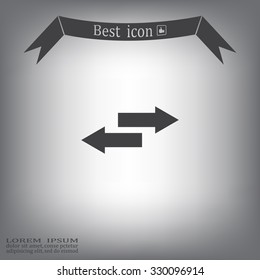 The left and right arrows icon. Arrows symbol.