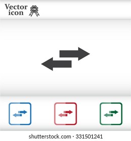 The left and right arrows icon. Arrows symbol.