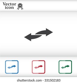 The left and right arrows icon. Arrows symbol.