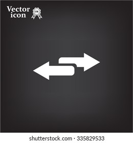 The left and right arrows icon. Arrows symbol.