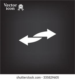 The left and right arrows icon. Arrows symbol.
