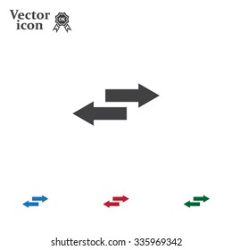 The left and right arrows icon. Arrows symbol.