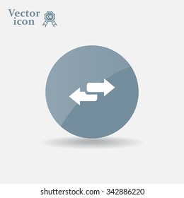 The left and right arrows icon. Arrows symbol.