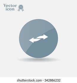 The left and right arrows icon. Arrows symbol.