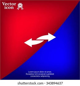 The left and right arrows icon. Arrows symbol.
