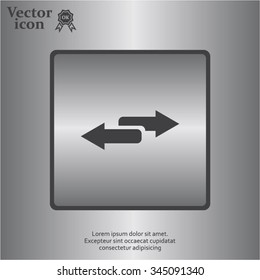 The left and right arrows icon. Arrows symbol.