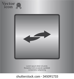 The left and right arrows icon. Arrows symbol.