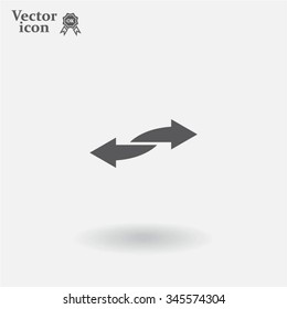 The left and right arrows icon. Arrows symbol.