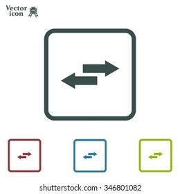 The left and right arrows icon. Arrows symbol.