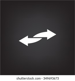The left and right arrows icon. Arrows symbol.