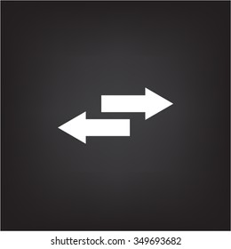 The left and right arrows icon. Arrows symbol.