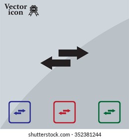 The left and right arrows icon. Arrows symbol.