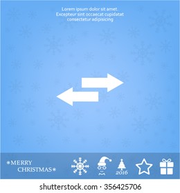 The left and right arrows icon. Arrows symbol.