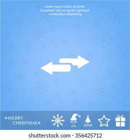 The left and right arrows icon. Arrows symbol.