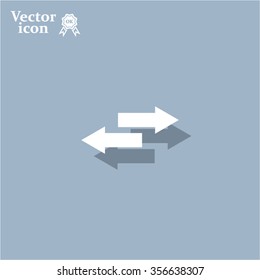 The left and right arrows icon. Arrows symbol.