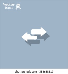 The left and right arrows icon. Arrows symbol.