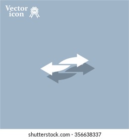 The left and right arrows icon. Arrows symbol.
