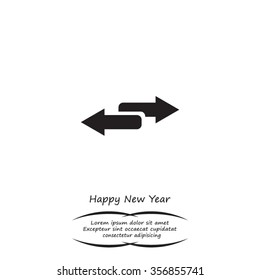 The left and right arrows icon. Arrows symbol.