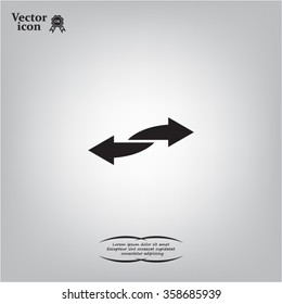 The left and right arrows icon. Arrows symbol.