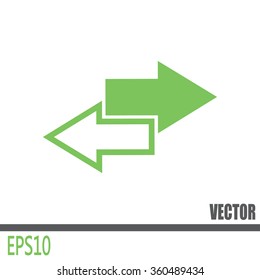 The left and right arrows icon. Arrows symbol. Vector illustrati