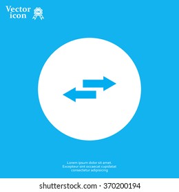 The left and right arrows icon. Arrows symbol.